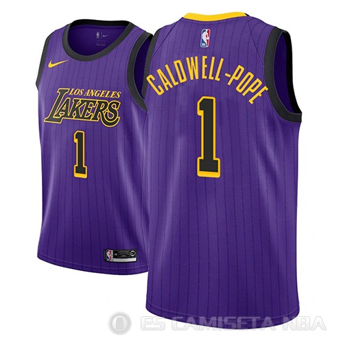 Camiseta Kentavious Caldwell-Pope #1 Los Angeles Lakers Ciudad 2018 Violeta - Haga un click en la imagen para cerrar